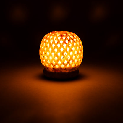 Round soapstone candle holder dots wholesale thumb