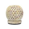 Round soapstone candle holder dots