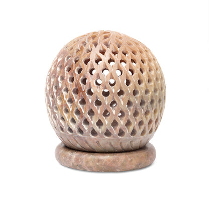 Round soapstone candle holder dots thumb