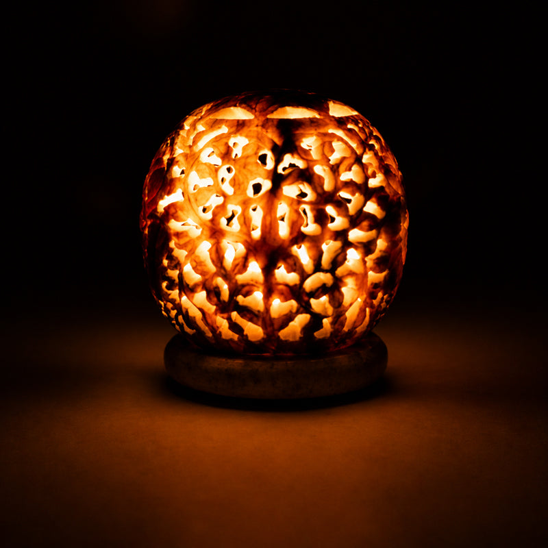 Round soapstone candle holder flower wholesale