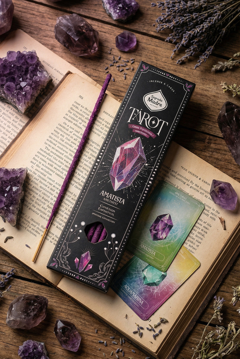 Sagrada Madre Tarot Gems wierook Amethist - 7310