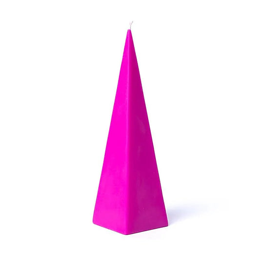 Bougie Pyramide magenta inodore
