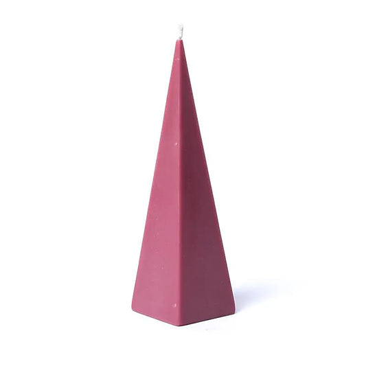 Bougie pyramide vieux rose