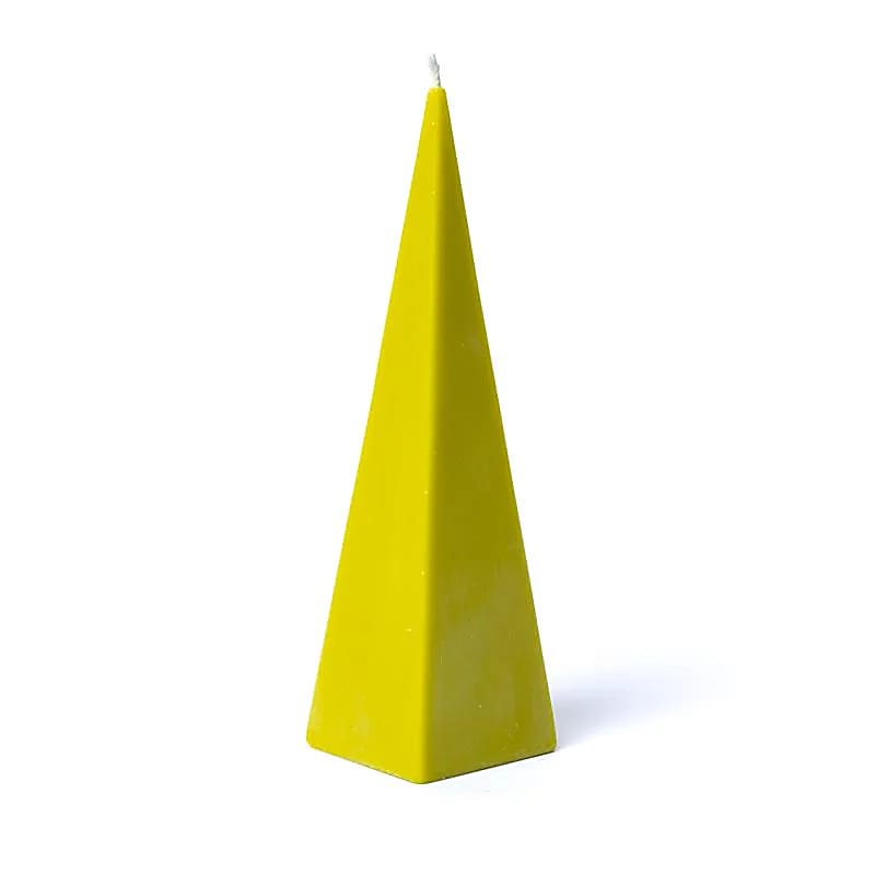 Pyramid candle green unscented
