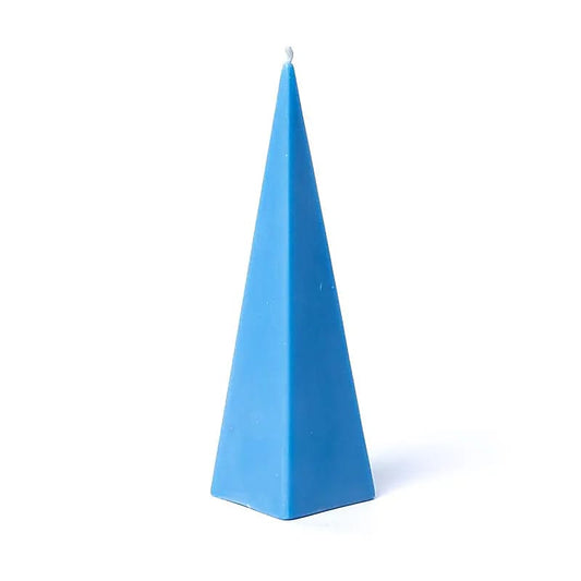 Bougie pyramide bleu ciel