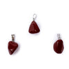 Red jasper gemstone pendant pin drilled
