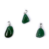 Green aventurine gemstone pendant pin drilled