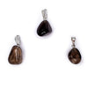 Smoky quartz gemstone pendant pin drilled
