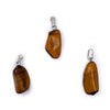 Tiger eye gemstone pendant pin drilled