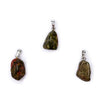 Unakite gemstone pendant pin drilled
