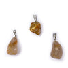 Rutilated quartz gemstone pendant pin drilled