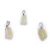 Sulfur quartz gemstone pendant pin drilled