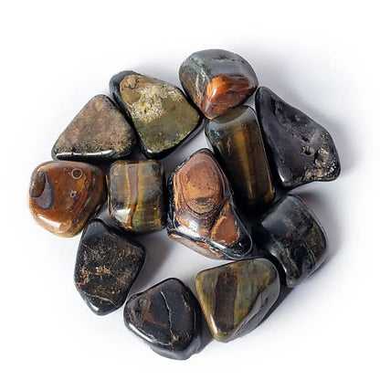 Falcon’s eye tumbled stones A quality thumb