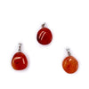 Carnelian gemstone pendant pin drilled