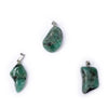Emerald gemstone pendant pin drilled