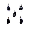 Black onyx gemstone pendant pin drilled
