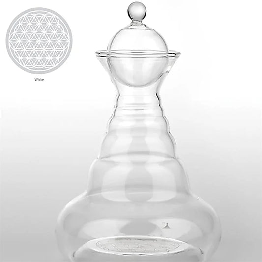 Carafe Vital Water Alladin Fleur de Vie blanche