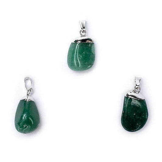 Pendentif Aventurine vert monture en métal