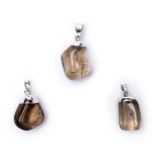 Pendentif Quartz fumé monture en métal