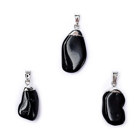 Pendentif Tourmaline noire monture en métal