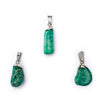 Amazonite gemstone pendant pin drilled cap