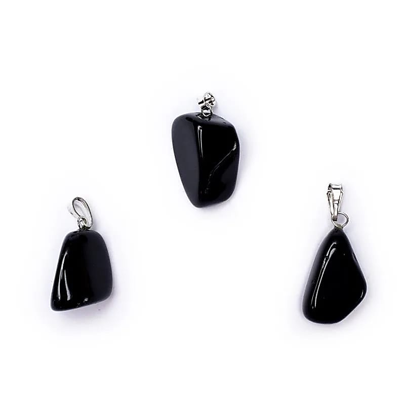 Pendentif Obsidienne noire avec crochet