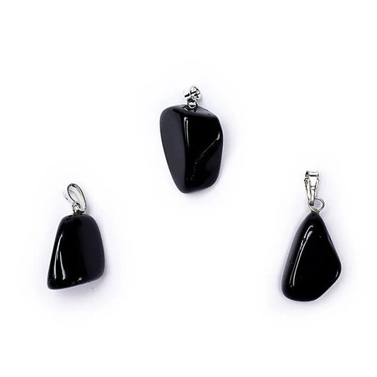 Pendentif Obsidienne noire avec crochet