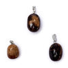 Honey calcite gemstone pendant pin drilled