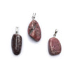 Rhodonite gemstone pendant pin drilled