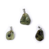 Prehnite gemstone pendant pin drilled