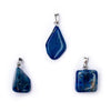Lapis lazuli gemstone pendant pin drilled