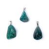 Chrysocolla gemstone pendant pin drilled