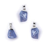 Chalcedony gemstone pendant pin drilled cap