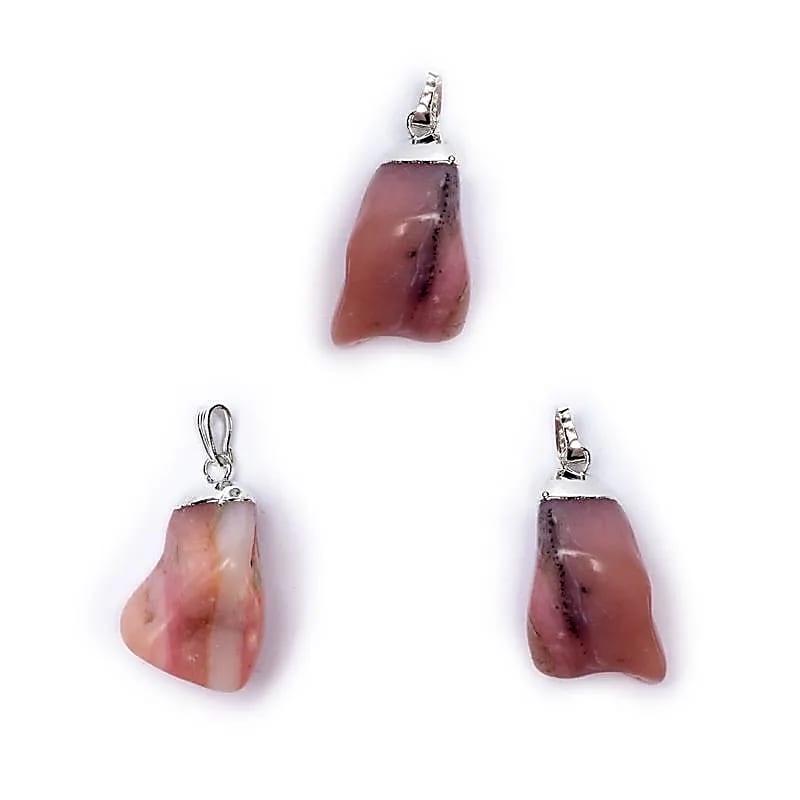 Pendentif Opale rose montature en métal