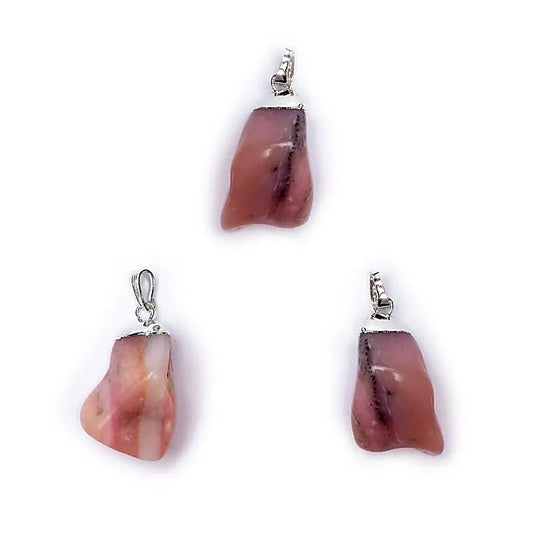 Pendentif Opale rose montature en métal