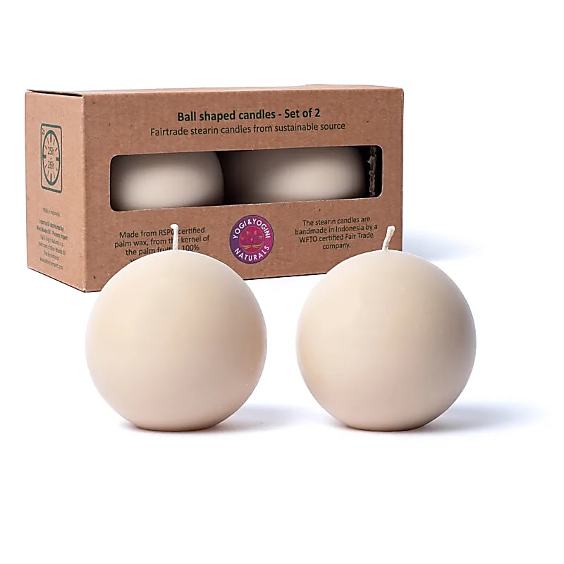 Ball candle beige unscented