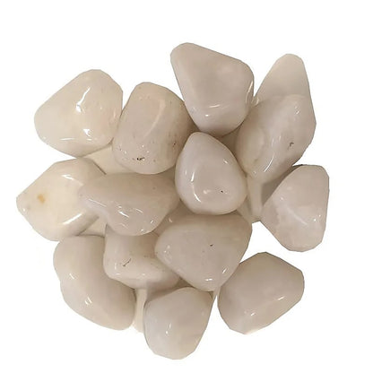 Milky quartz tumbled stones A quality thumb