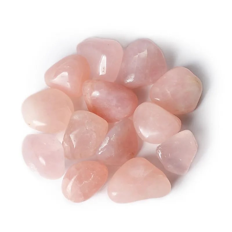 Rose quartz tumbled stones A quality