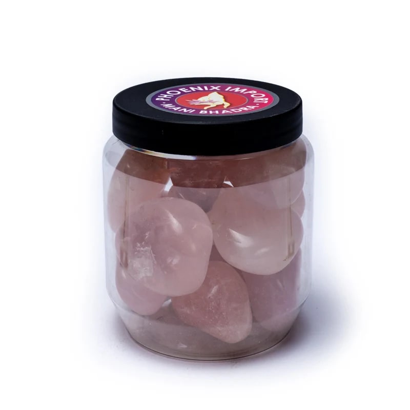 Rose quartz tumbled stones A quality