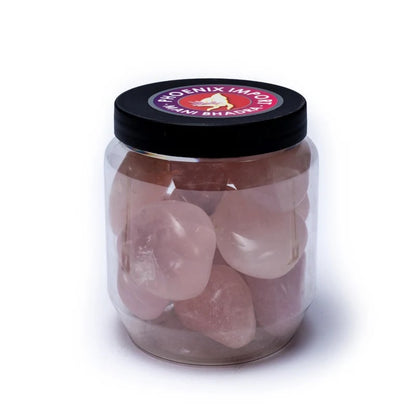 Rose quartz tumbled stones A quality wholesale thumb