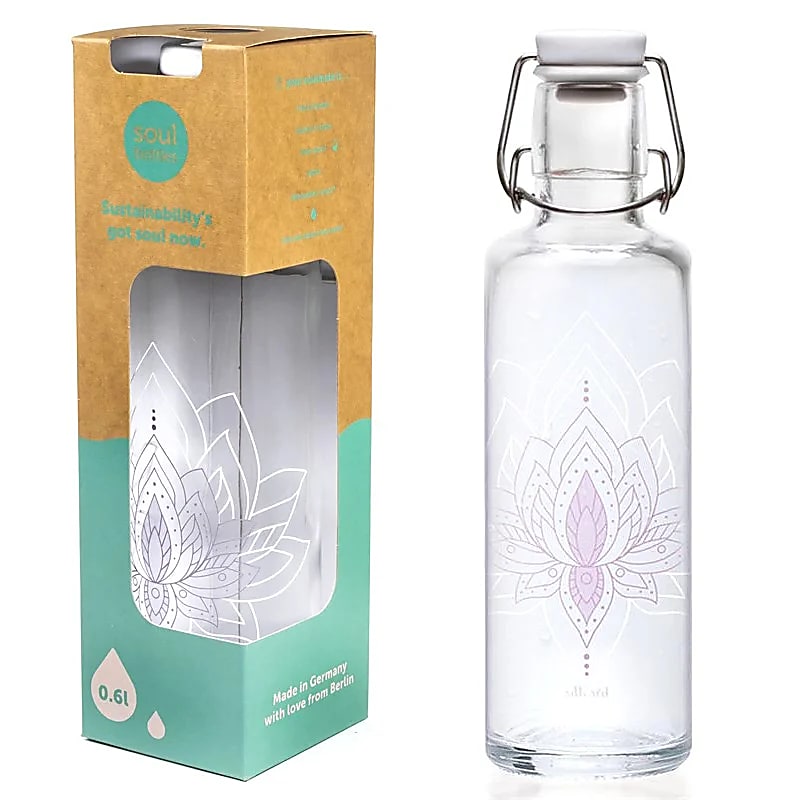 Soulbottle mit Just breathe Design