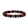 Bracelet Rudraksha / Pierre de lave élastiqué