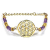 Bracelet fleur de vie avec améthyste