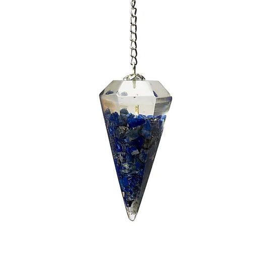 Orgonitpendel Lapislazuli mit Facette spitz
