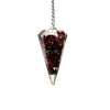 Orgonitpendel Granat mit Facette spitz