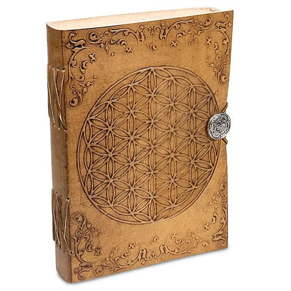 Notizbuch Blume des Lebens mit Kunstledereinband thumb