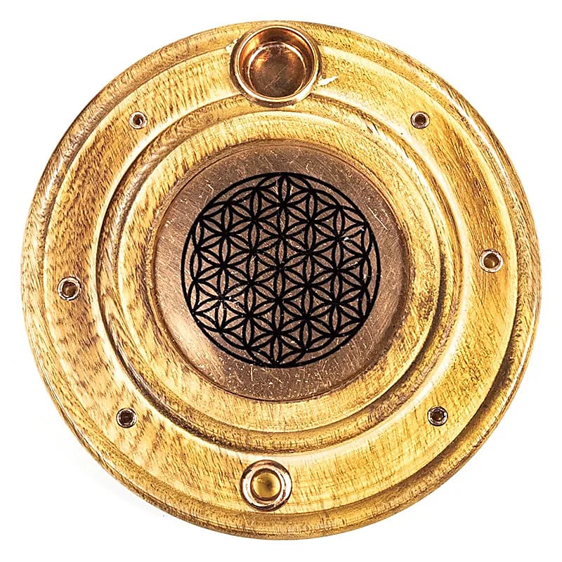 Räucherstäbchen- & -kegelhalter Blume des Lebens