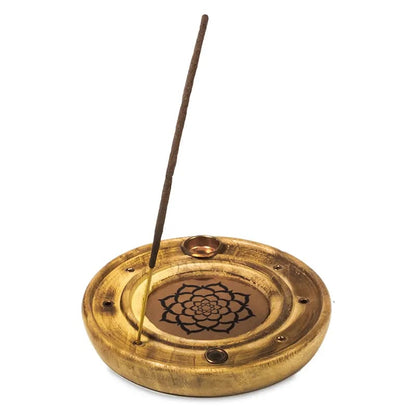 Brûleur de bâtons d'encens &amp; cônes Lotus mandala de gros thumb