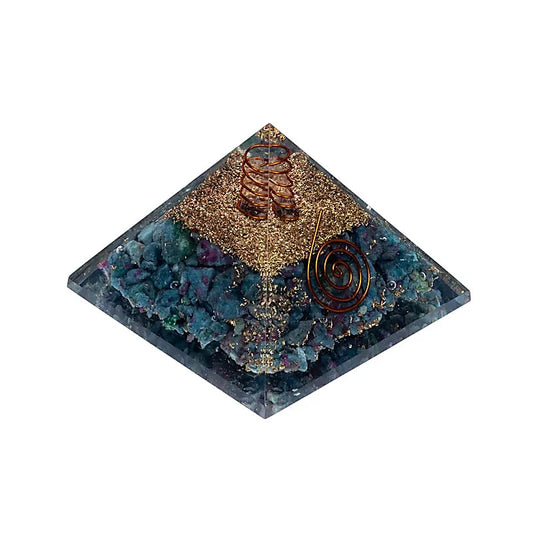 Orgonit Pyramide Rubin in Kyanit