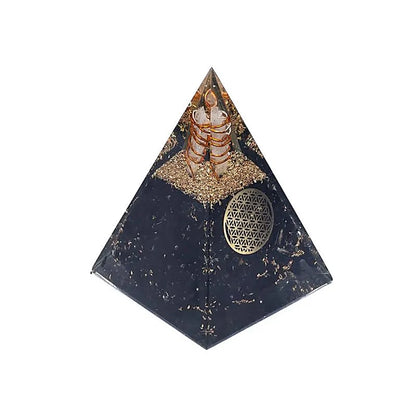 Orgonit Pyramide Turmalin Blume des Lebens thumb